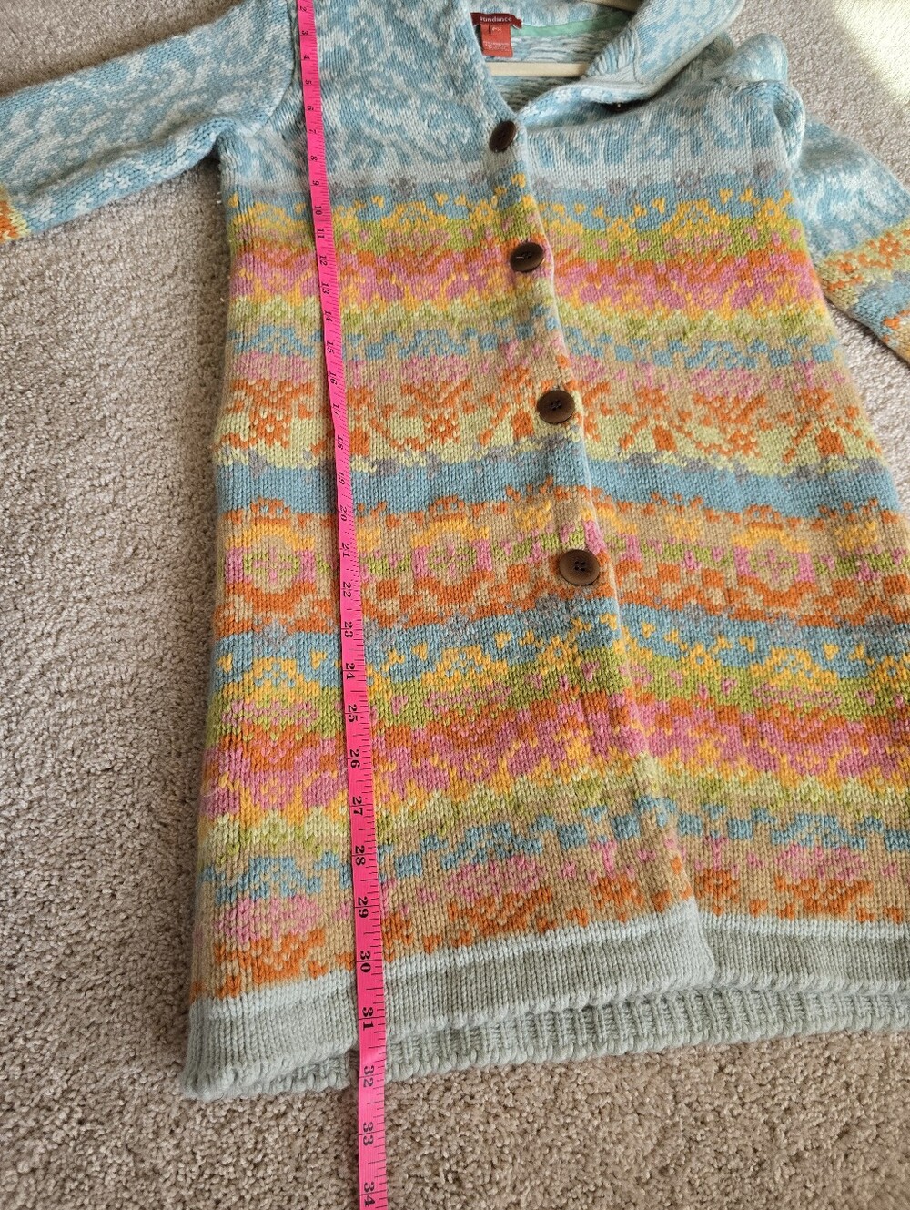 Sundance PS petite Small Womens Lambswool Cotton Cardigan Sweater Jacket - Picture 7 of 9